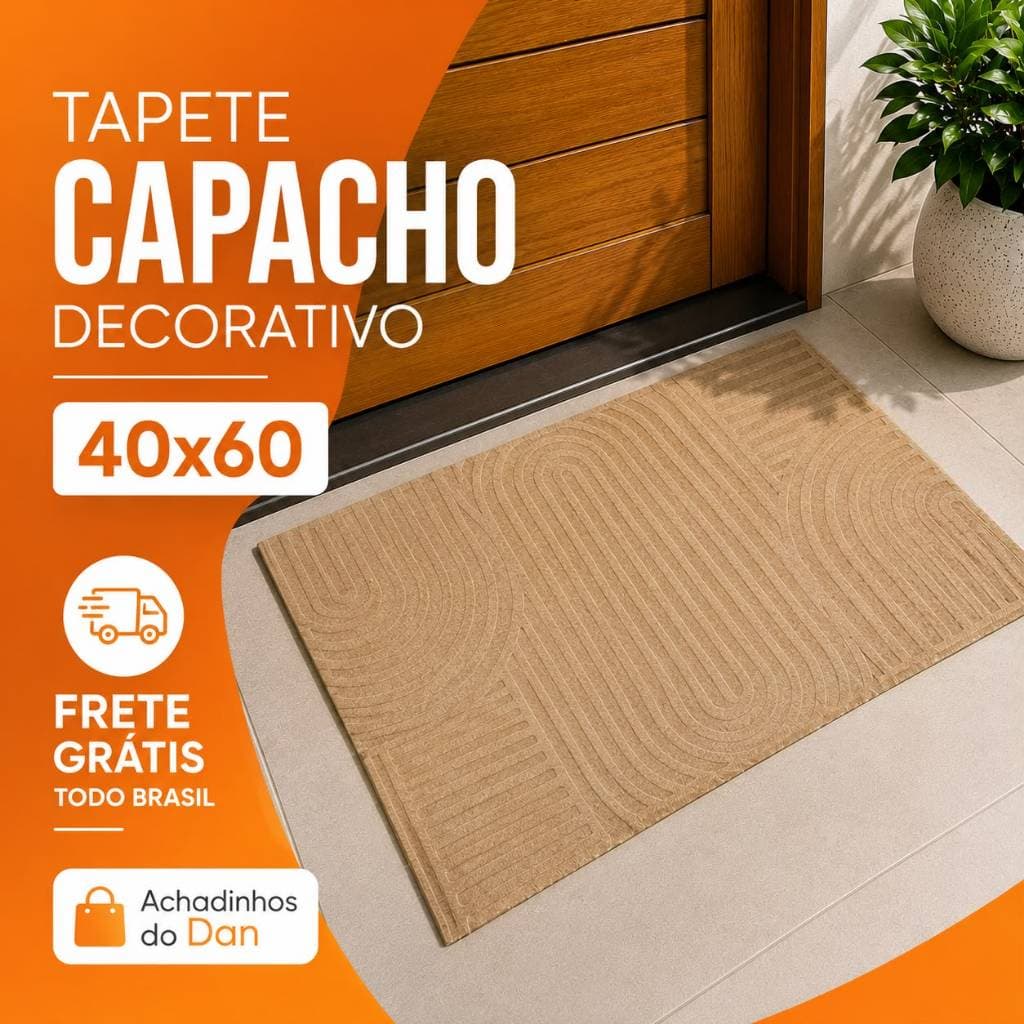Tapete Capacho Para Porta - 60cm x 40cm - Decorativo Macio De Entrada Sala Quarto