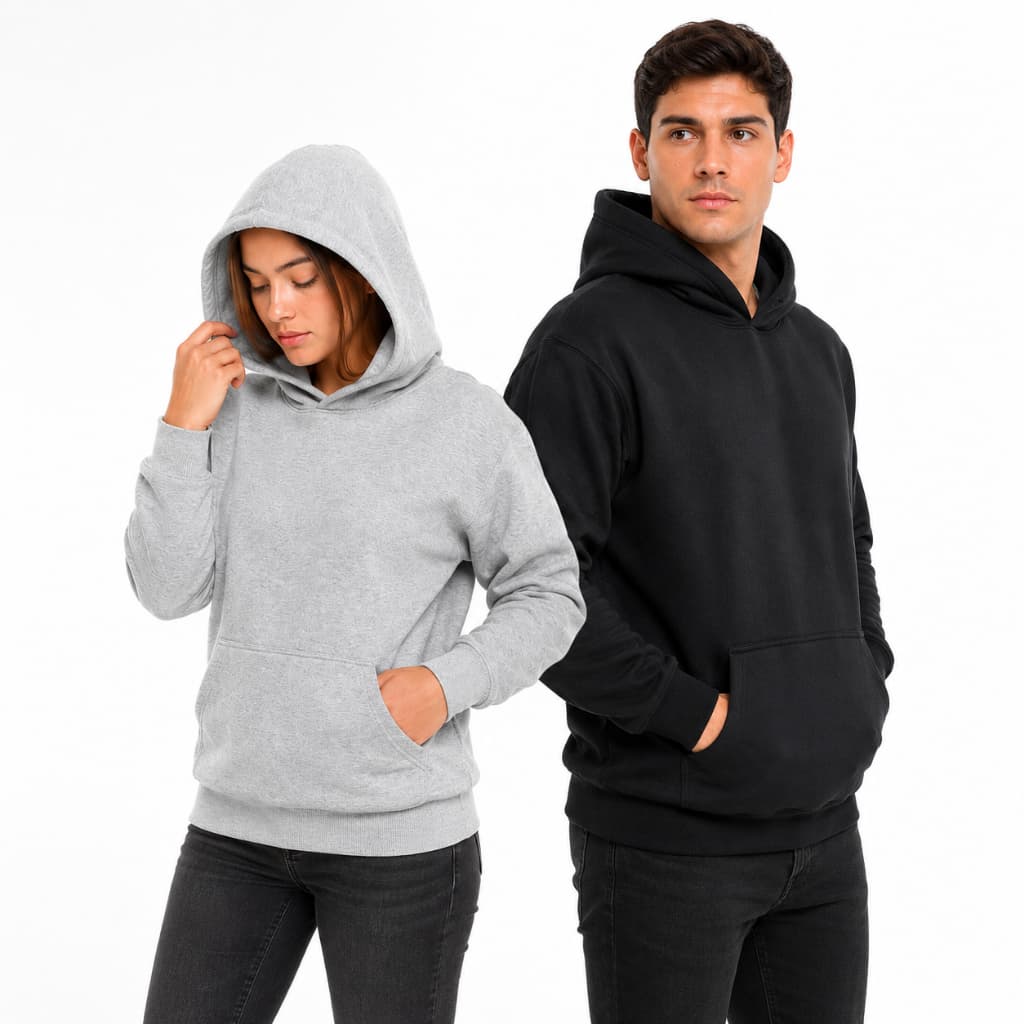 🔥 Moletom Feminino Liso Com Capuz E Bolso Blusa De Frio Casaco