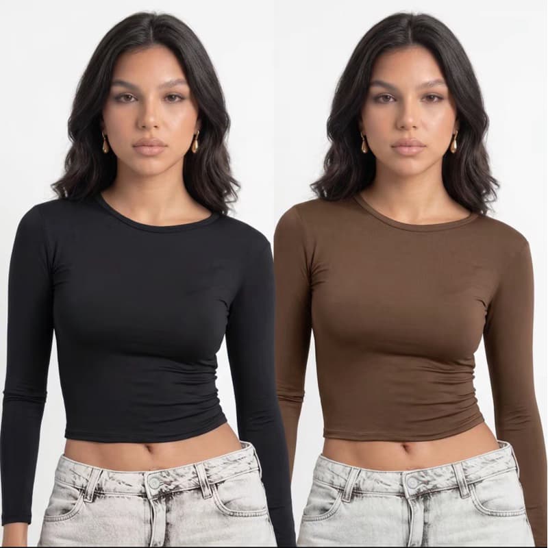 kit 2 blusa feminina manga longa blusinha inverno de compressão