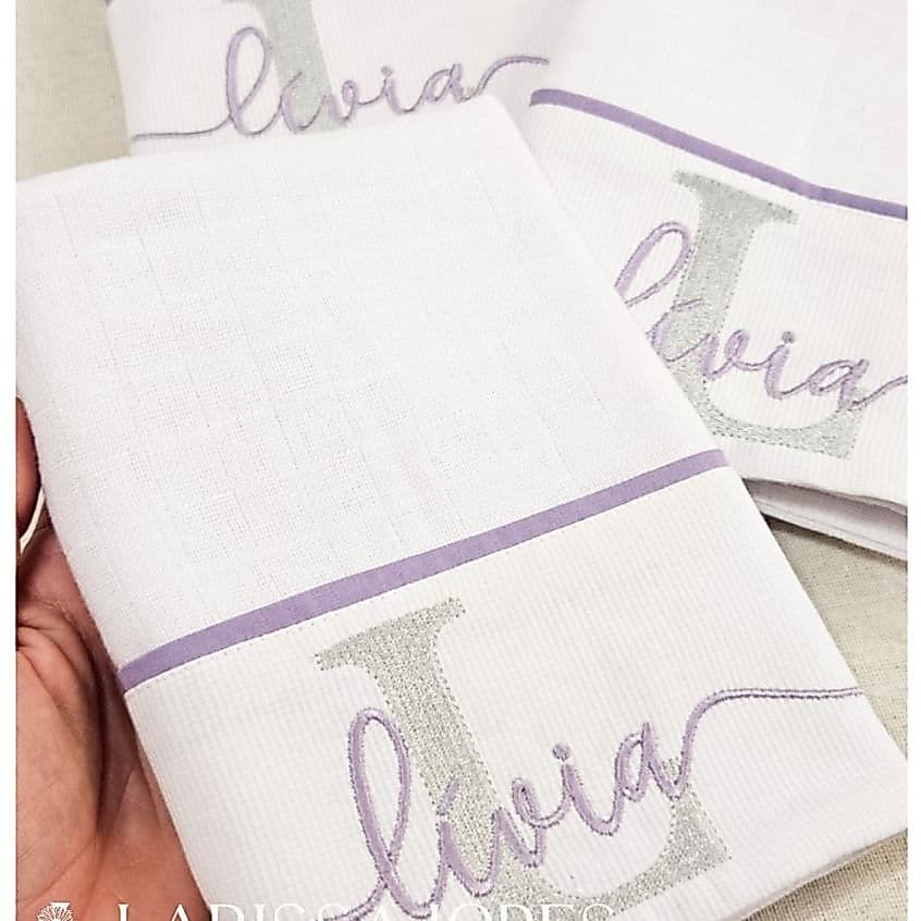 KIT DE FRALDAS - QUALIDADE PREMIUM - BORDADAS PERSONALIZADAS