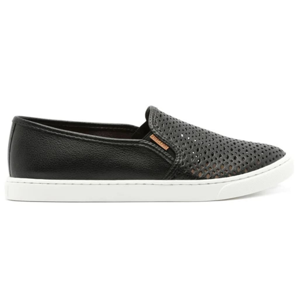 Tênis Slip On Ana Capri Preto Perfurado 100% Original Casual Uso Diário Ultraconforto Estiloso