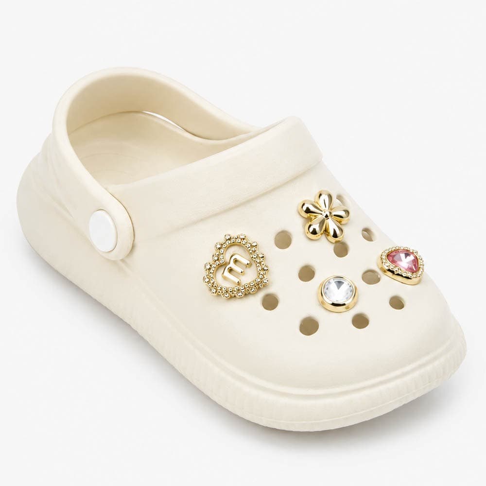 Sandália Molekinha Infantil Original Babuche com Pins Metalizados Confortável Leve Tiras Ajustáveis