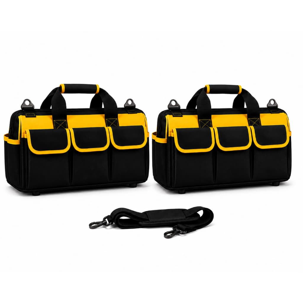 BOLSA MALETA CAIXA PARA KIT FERRAMENTAS GRANDE 16 BOLSOS ELETRICISTA PEDREIRO MECANICO MARCINEIRO CASA CARRO MOTO  LUXO