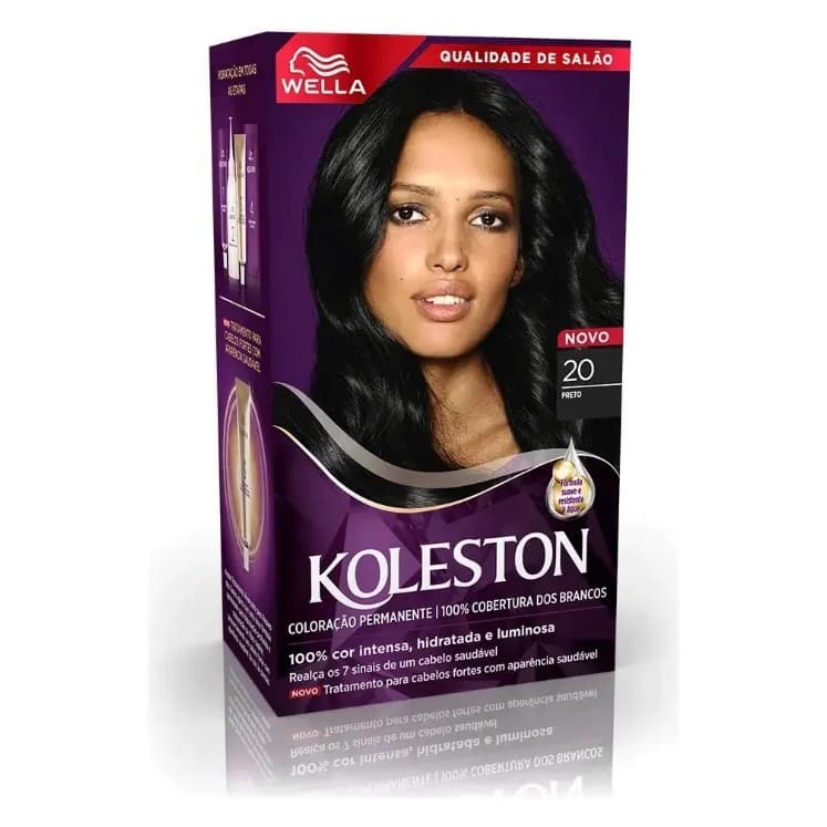 Tinta De Cabelo Tintura Coloração Koleston - Escolher Cor Cor 20 - Preto