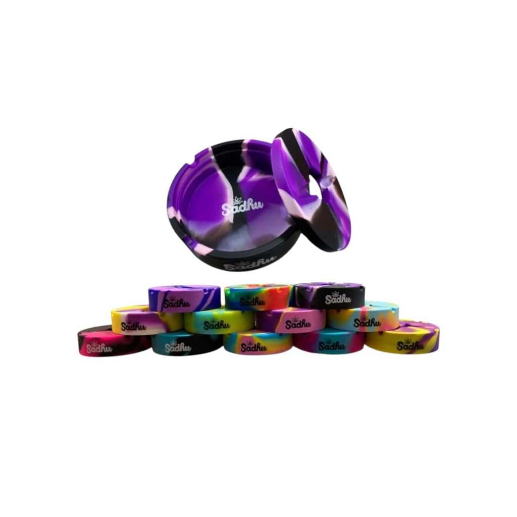 Cinzeiro Silicone Sadhu Grande c/ Tampa Mix Color