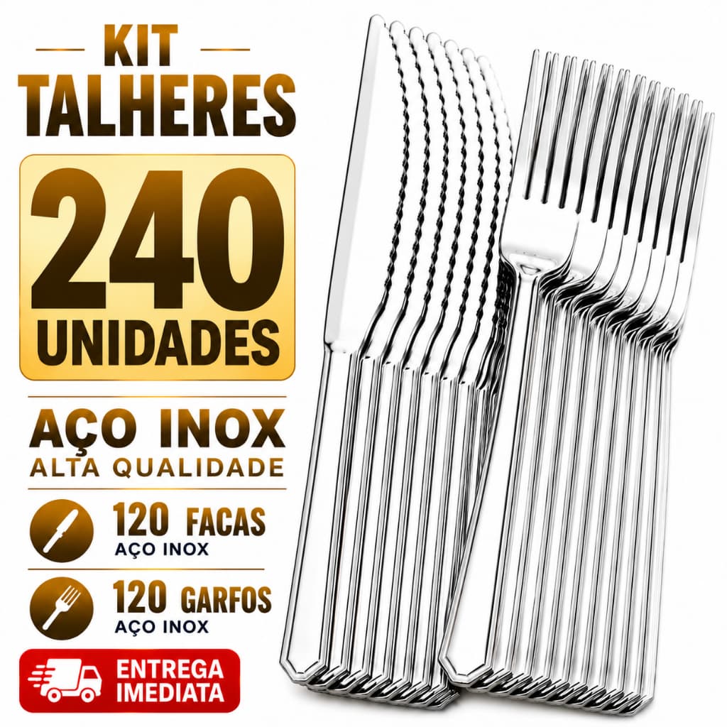 Talheres em Aço Inox 120 Garfo 120 Faca Cozinha Bar Culinária  Garfos Facas Talher