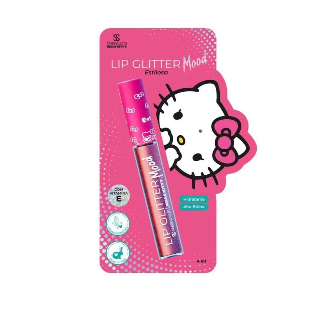 Lip Glitter Sabrina Sato Hello Kitty Chiclete 4ml Brilho Labial Hidratante