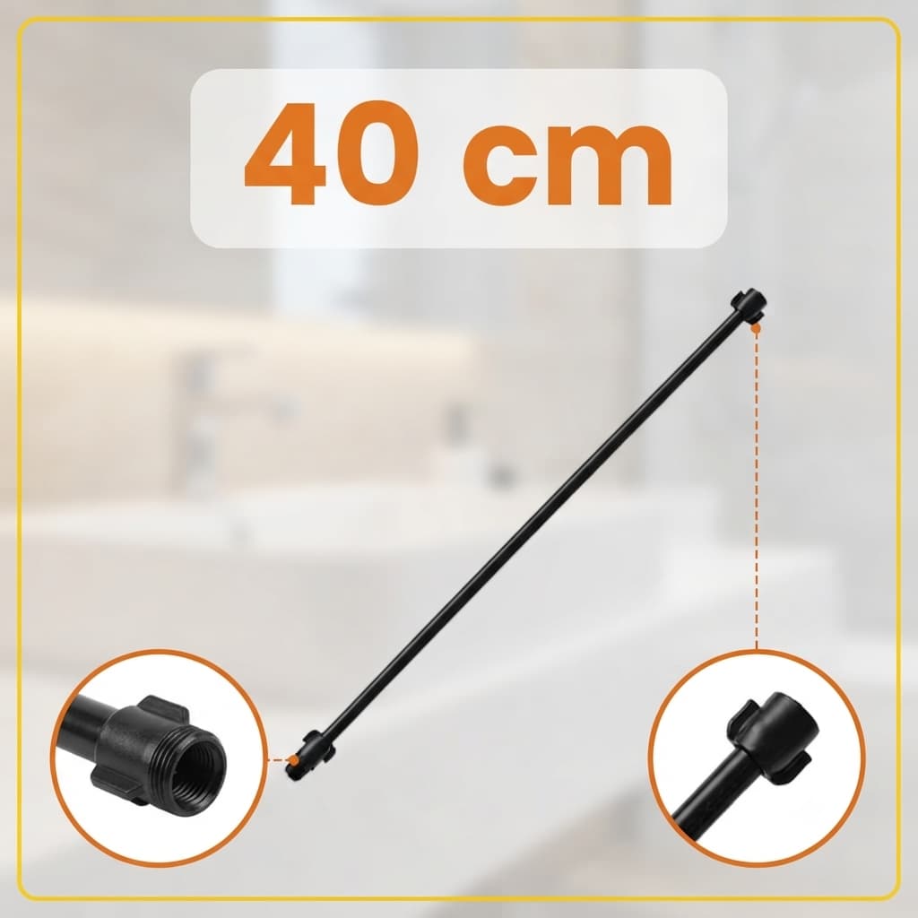 Engate Mangueira Flexível PVC Preto Fosco Astra 40cm 1/2 Descarga Água Fria Rabicho Original