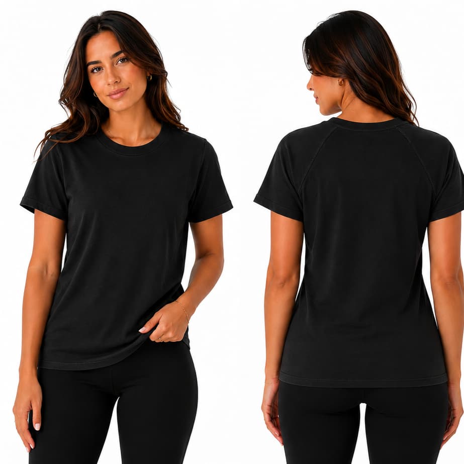 Blusas Básicas Femininas Adulto Confortável Casual Verão Gola Redonda Cores Neutras