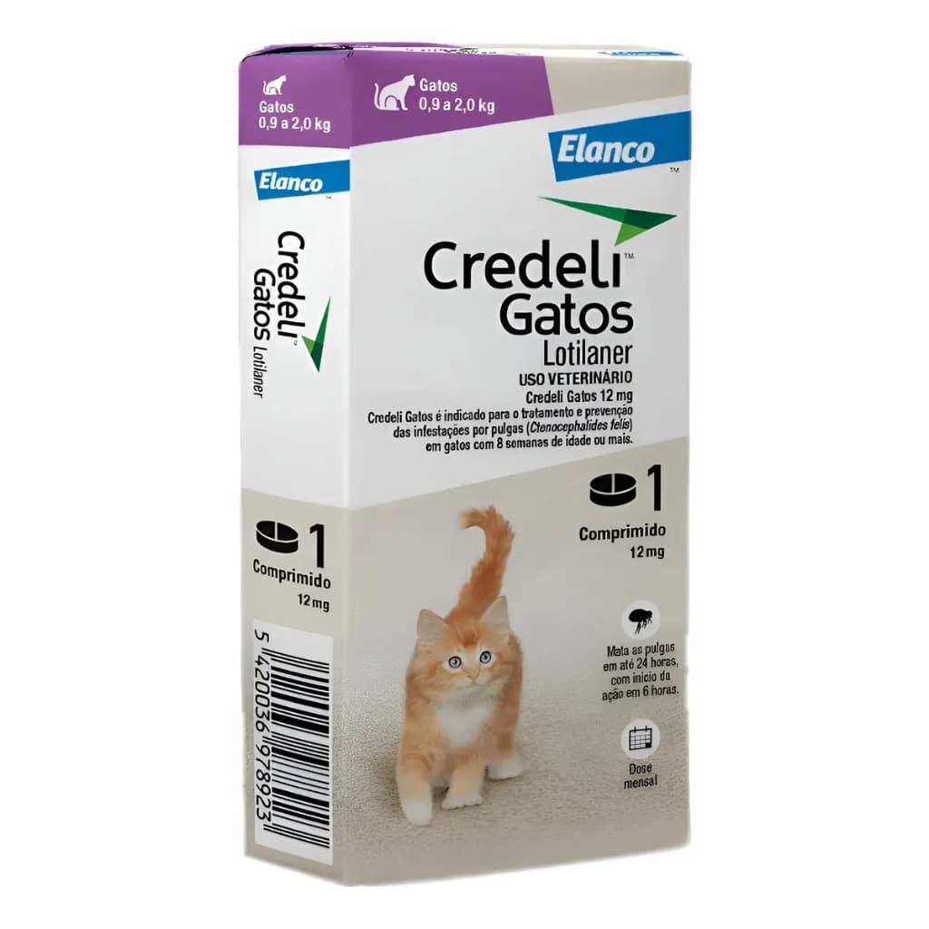 Credeli Antipulgas Para Gatos De 0,9 À 2kg 1 Comprimido 12mg