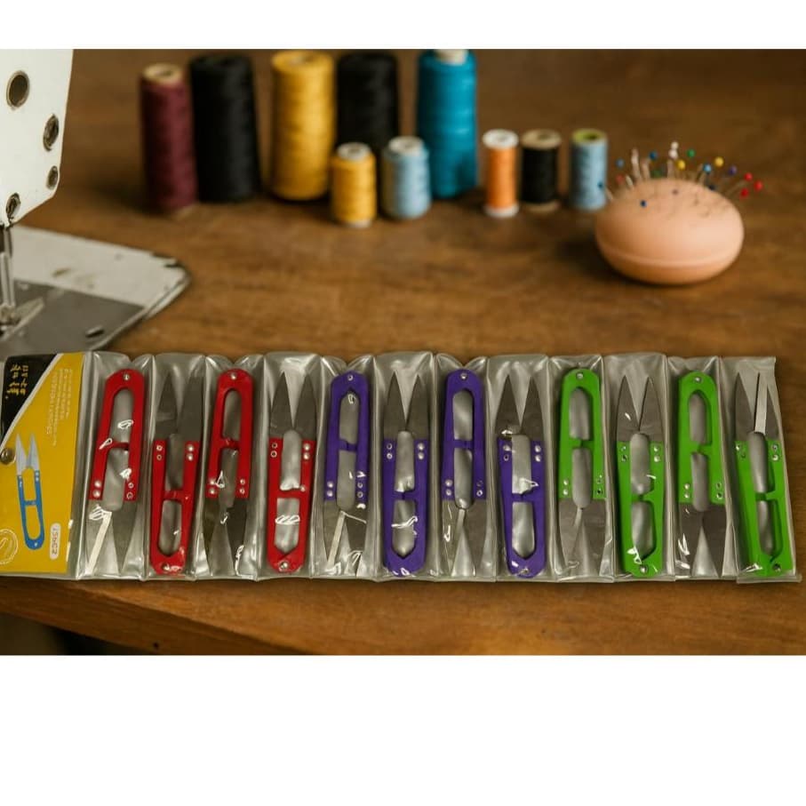 Kit c/12 Tesouras de Arremate Tecelão em Metal – Corte Preciso para Costura, Ateliê e Artesanato