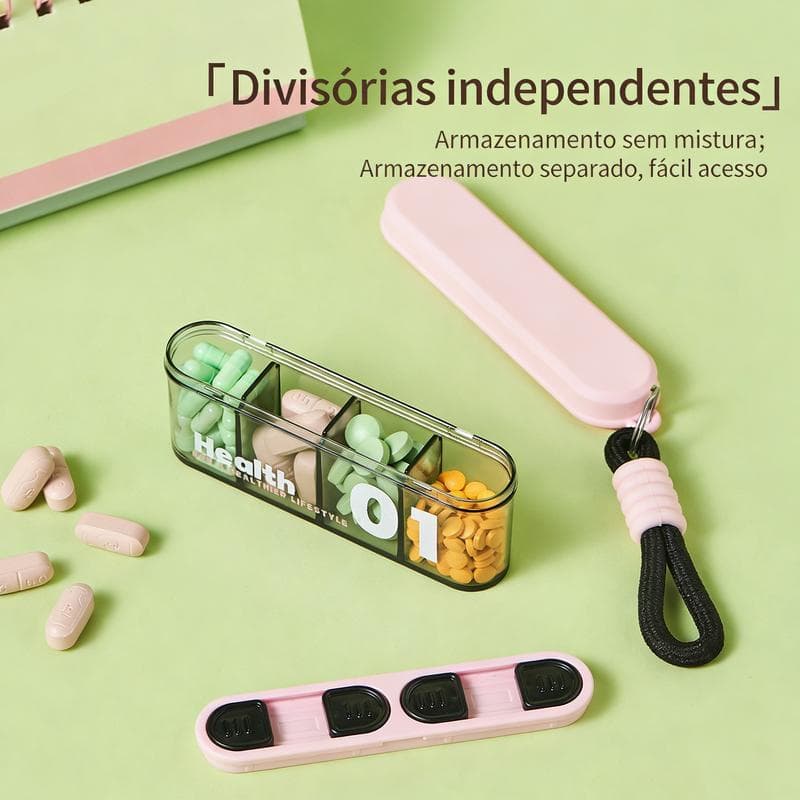 Caixa Organizadora Plástica Transparente com Divisórias Removíveis, Estojo Multiuso para Bijuterias