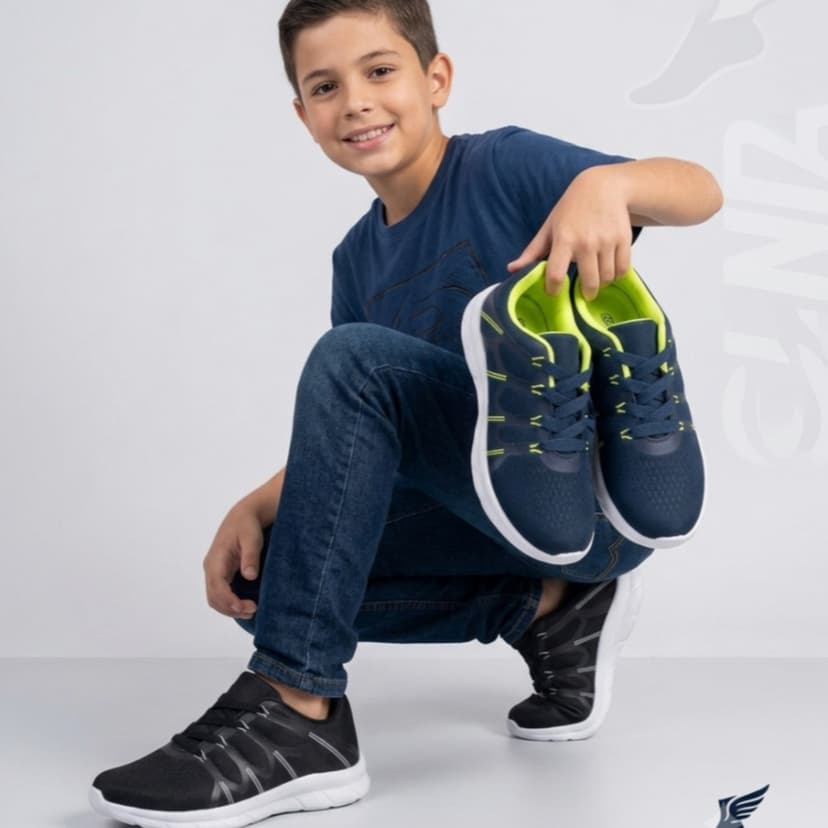 Tenis infantil menino esportivo passeio escolar