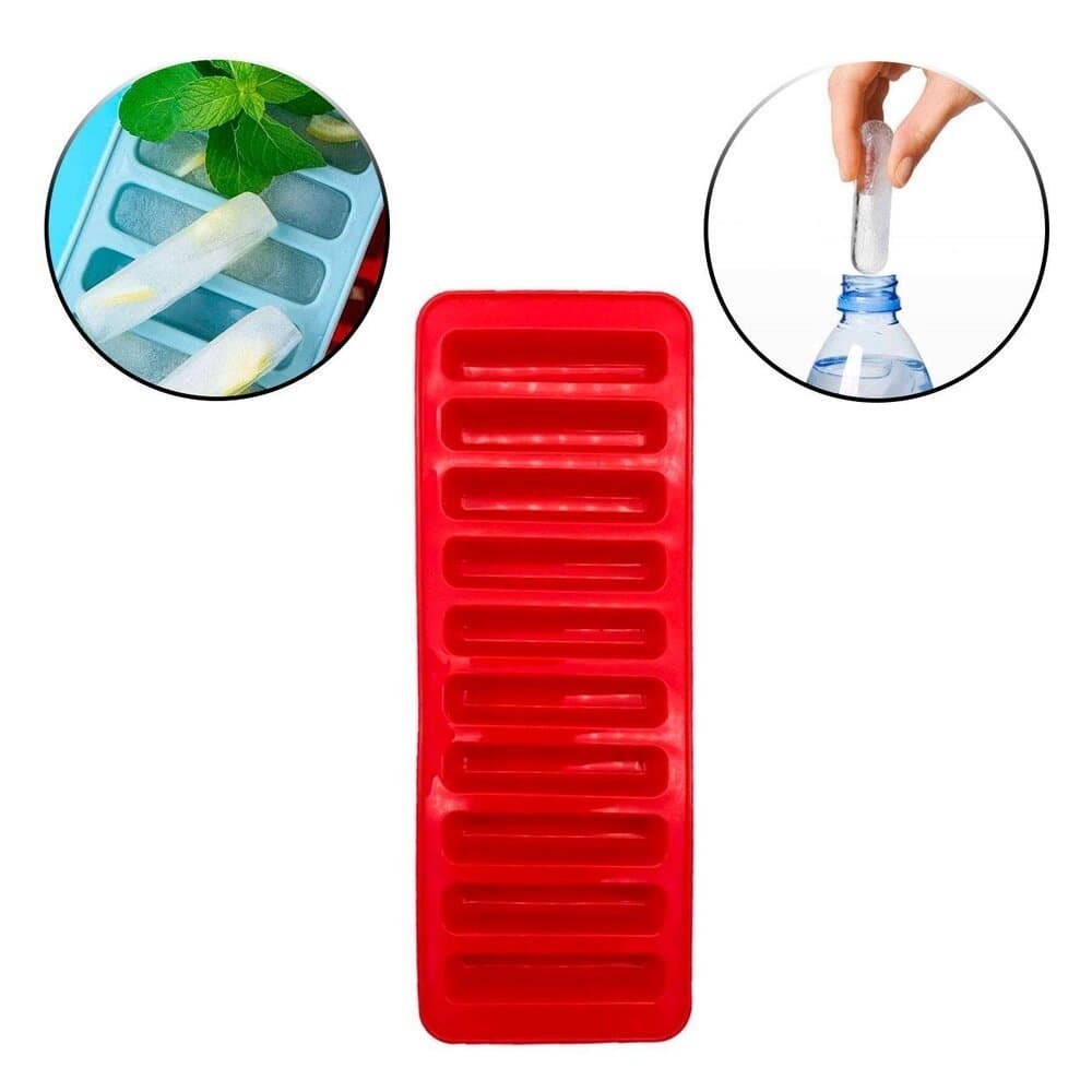 Forma Em Silicone Palito 10 Cavidades Gelo Para Garrafa Flexível Gelatina Chocolate Biscoito Pão
