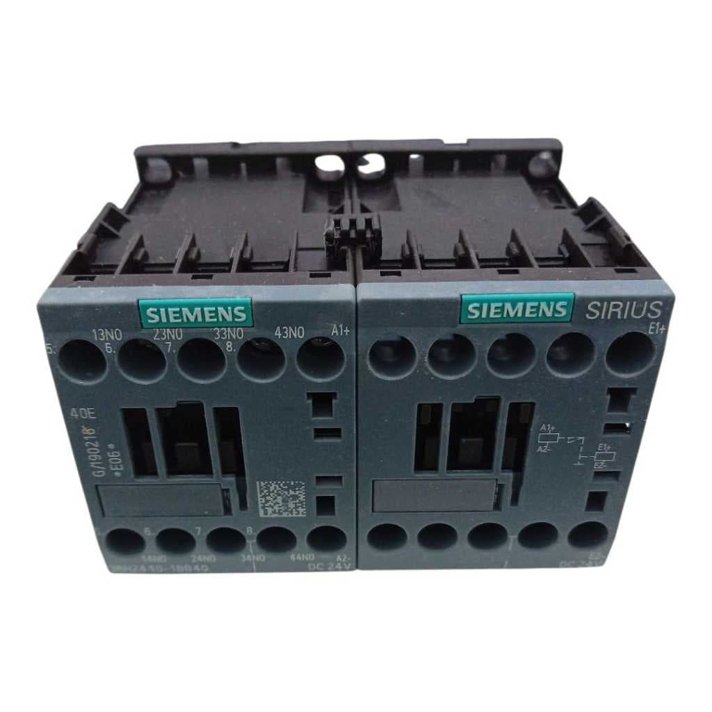 Contator Auxiliar 3RH24401BB40 Intertravamento Retenção Mecânico 10a