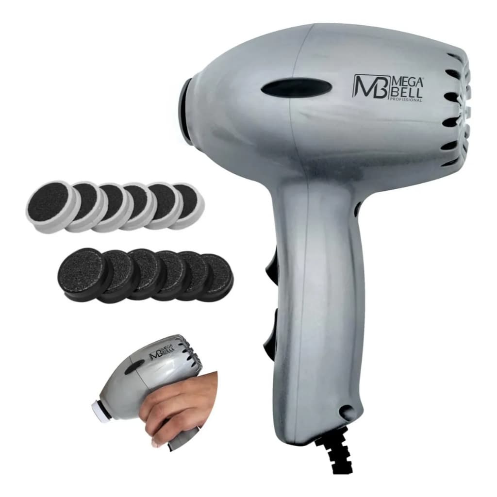 Pedicuro Elétrico Compacto Prata 220v Mega Bell