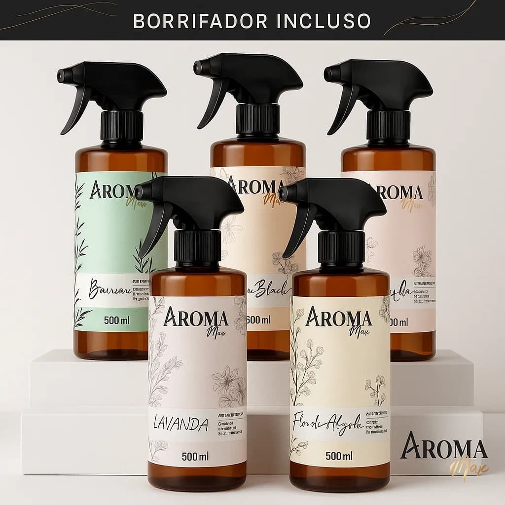 Água Perfumada 500ml Sacolas Presentes Não Agride O Tecido Com Borrifador Residencial