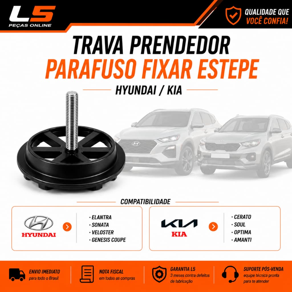 Trava Prendedor Parafuso Estepe Hyundai i30 G1 G2 2.0 1.8 16v Kia Soul Cerato Elantra Suporte Mala