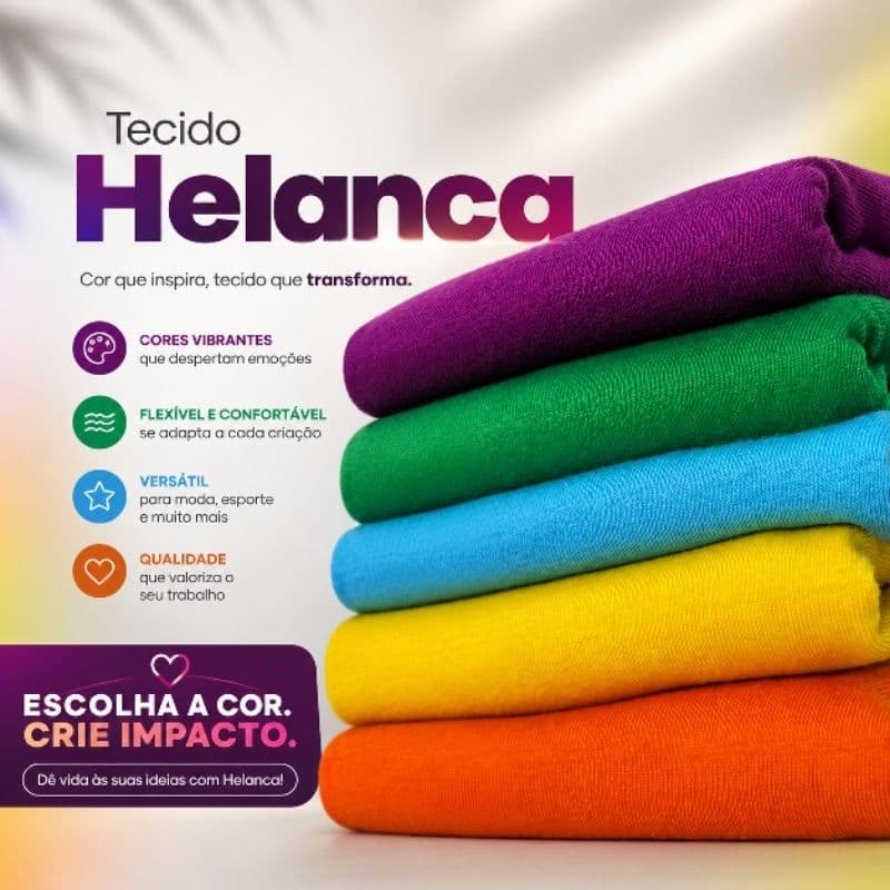 Tecido malha Helanca light 3 metros por 1,80 de largura, Diversas cores, tons vivos de alta qualidade e elasticidade