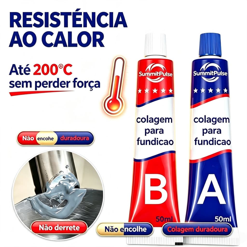 Cola AB Solda a Frio 100g Cola Mágica Reparo Metal Ferro Fundido Alta Resistência ao Calor Vedação Metálica