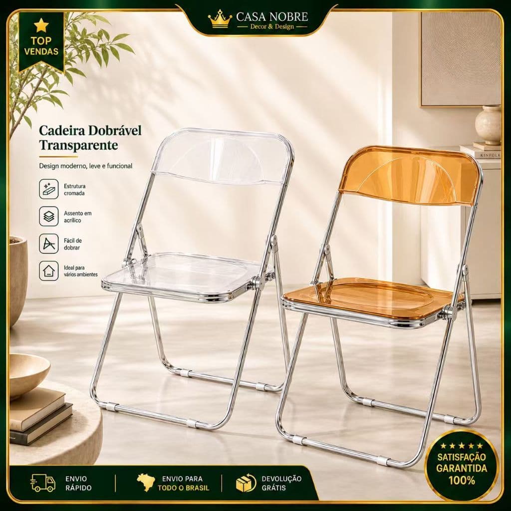 2 Cadeira Dobrável Trançada Rattan Com Estrutura Cromada,   Compacta Para Escritório, Quarto E Sala De Jantar