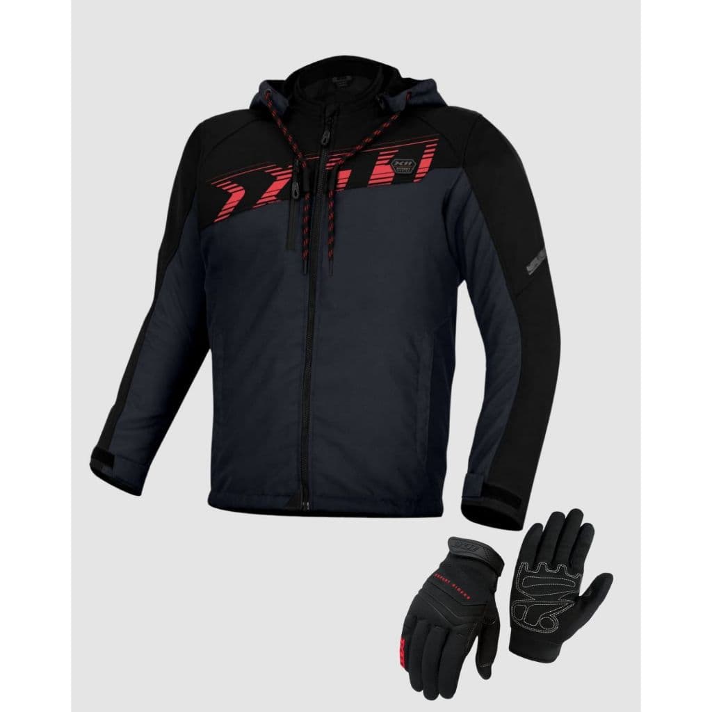 Kit X11 Jaqueta Street Hoddy Sporadic Masculina + Luva Nitro Win X11