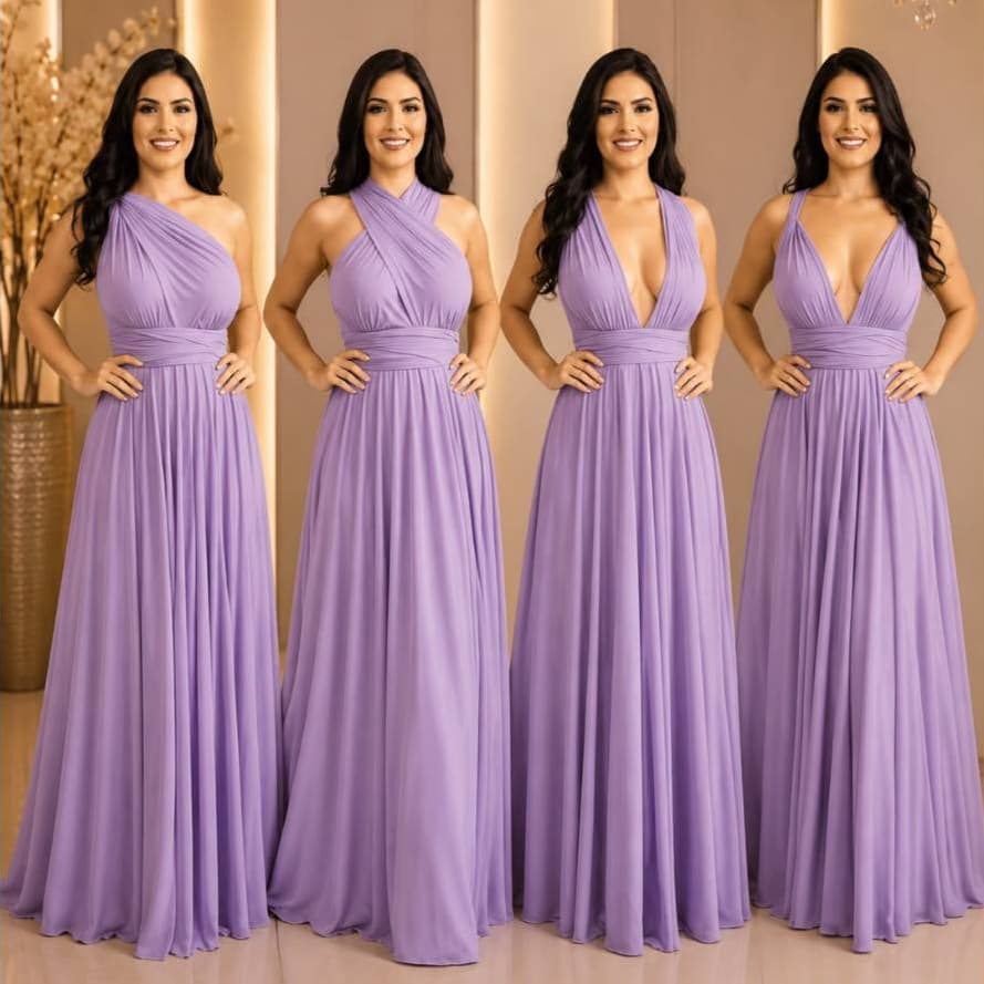 Vestido Feminino Longo Para Festa Casamento Civil Madrinha Batizado Elegante
