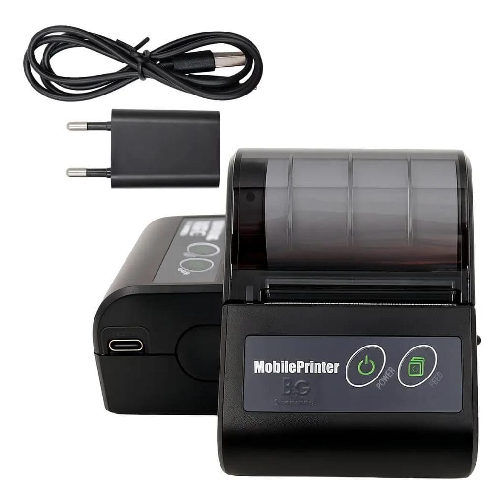 Mini Impressora Térmica Bluetooth Kapbom KA-1445 Portátil 58mm Sem Tinta