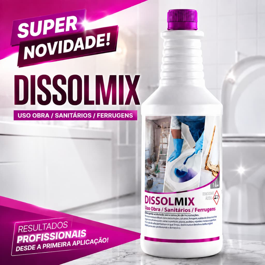 Limpador poderoso de vaso sanitario Dissolmix 1L Envio Imediato
