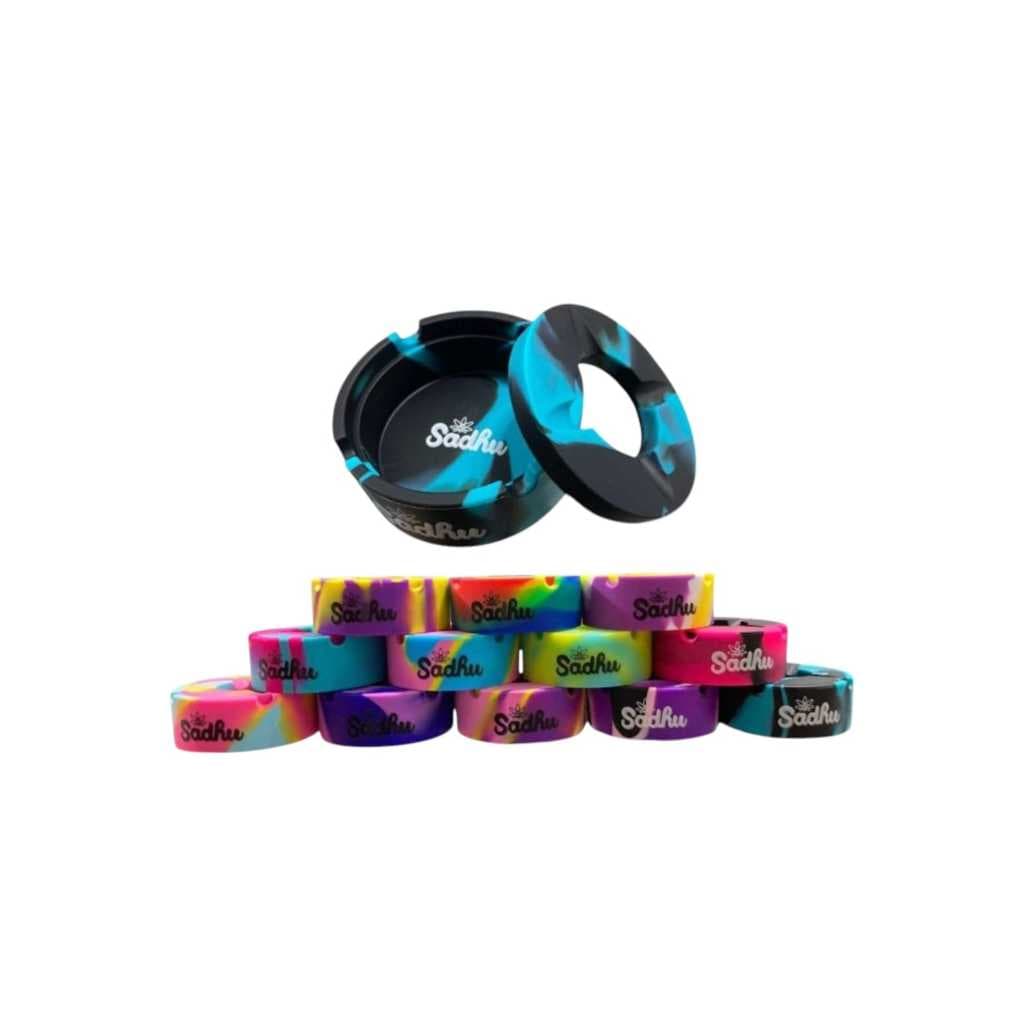 Cinzeiro Silicone Sadhu Pequeno c/ Tampa Mix Color