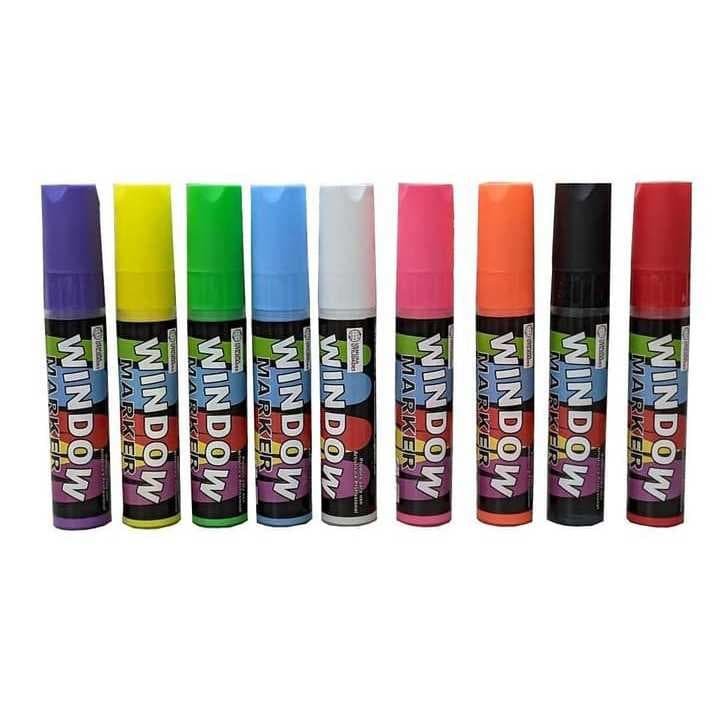 Giz Liquido Caneta Colorida  Apagável Para Para-brisa LED Lousa Quadro