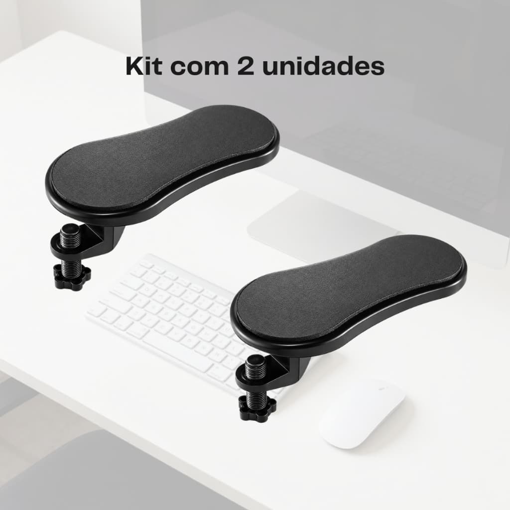 Kit 2 Apoio Antebraço Ergonômico Mesa Computador Gamer Descanso Escritório Home Oficce