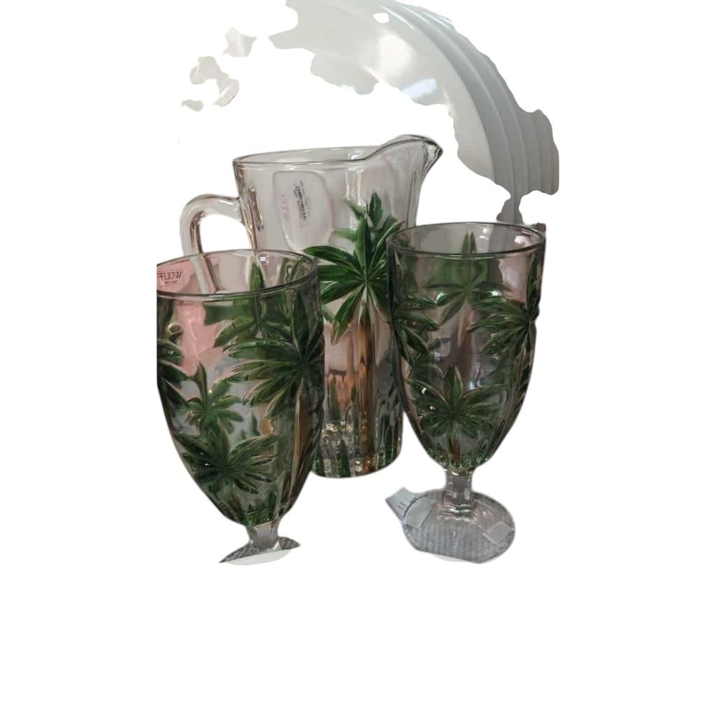 TAÇA PALM TREE HANDPAINT