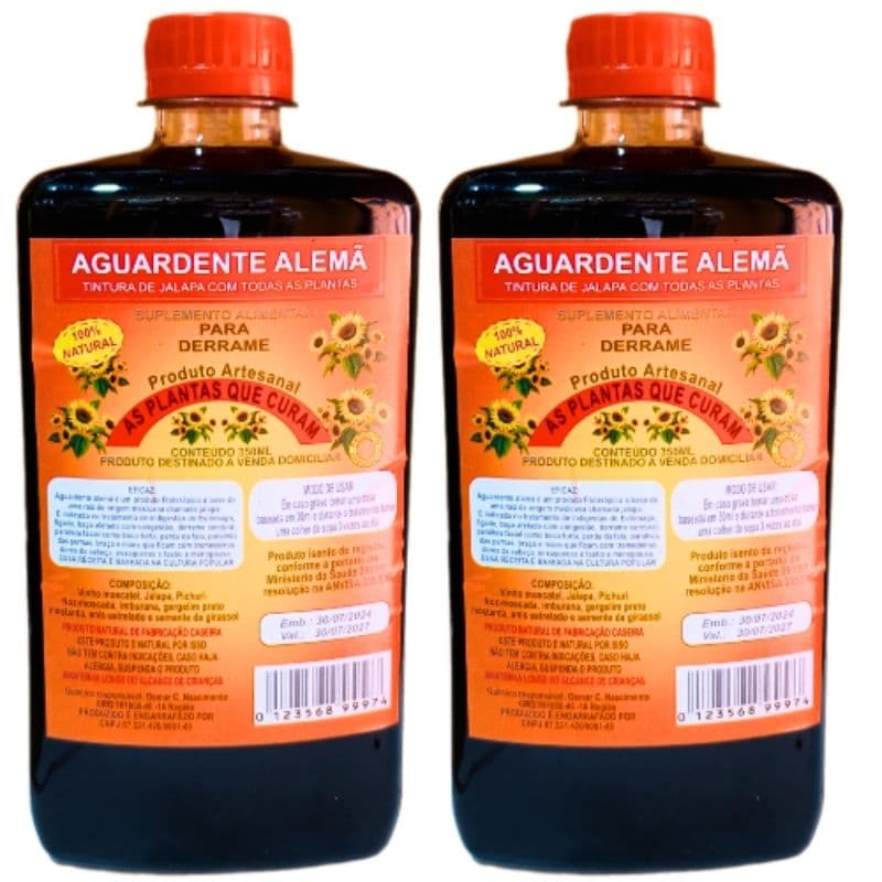 Kit 2 Und Agua Ardente Quadrado Original 350ml Cada