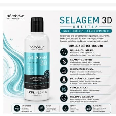 Borabella Selagem 3D Semi Definitiva Brilho Gloss Sealant - 90ml