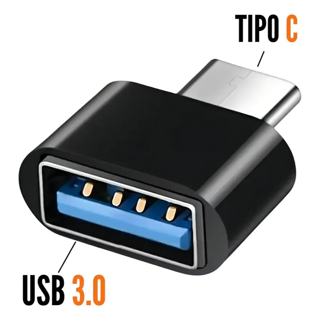 Adaptador OTG USB Tipo C para USB Fêmea USB x USB-C Carregar Dados Celular