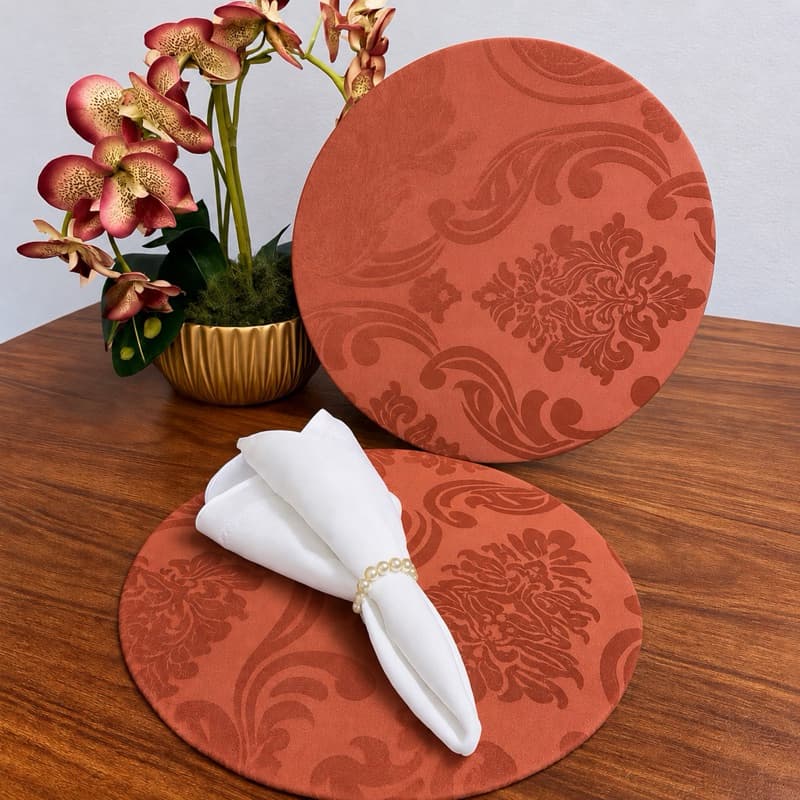 6 Capas de Sousplat Supla 35cm Jacquard Redondo