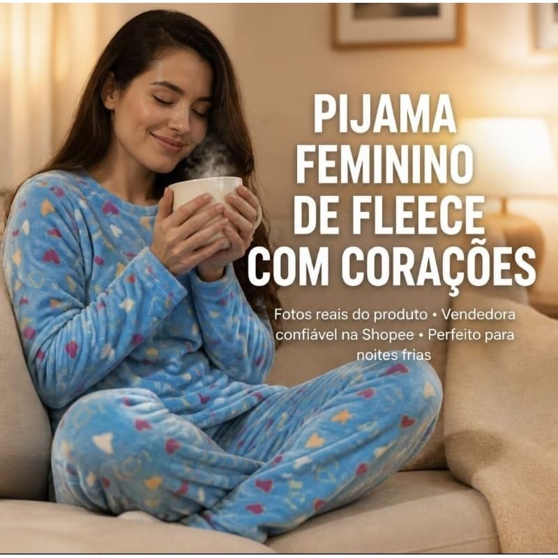 Pijama flecee, Quentinho, Costura super reforçada, Pijama Feminino, Inverno, Conjunto Peluciado, Pijama Frio.