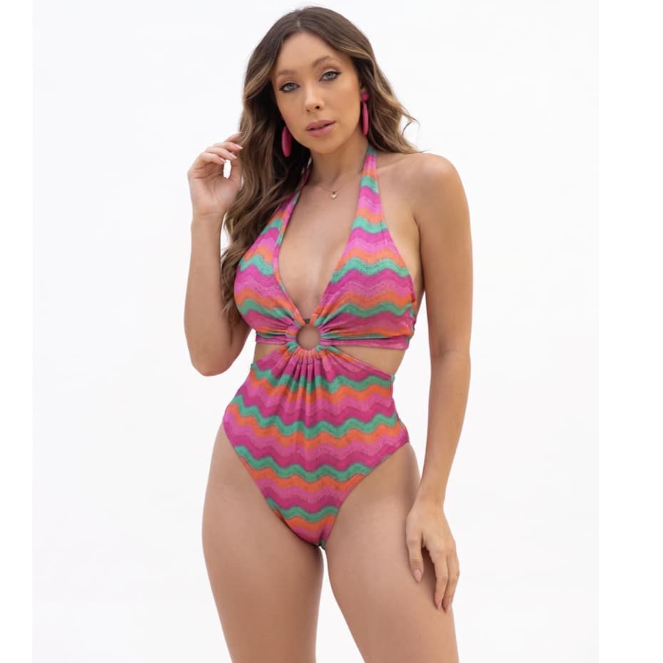 Maiô Body Engana Mamãe Biquini Cavado Liso Praia Feminino Empina Bumbum Riple com Bojo Promoção Maiô Engana Mamãe Bojo
