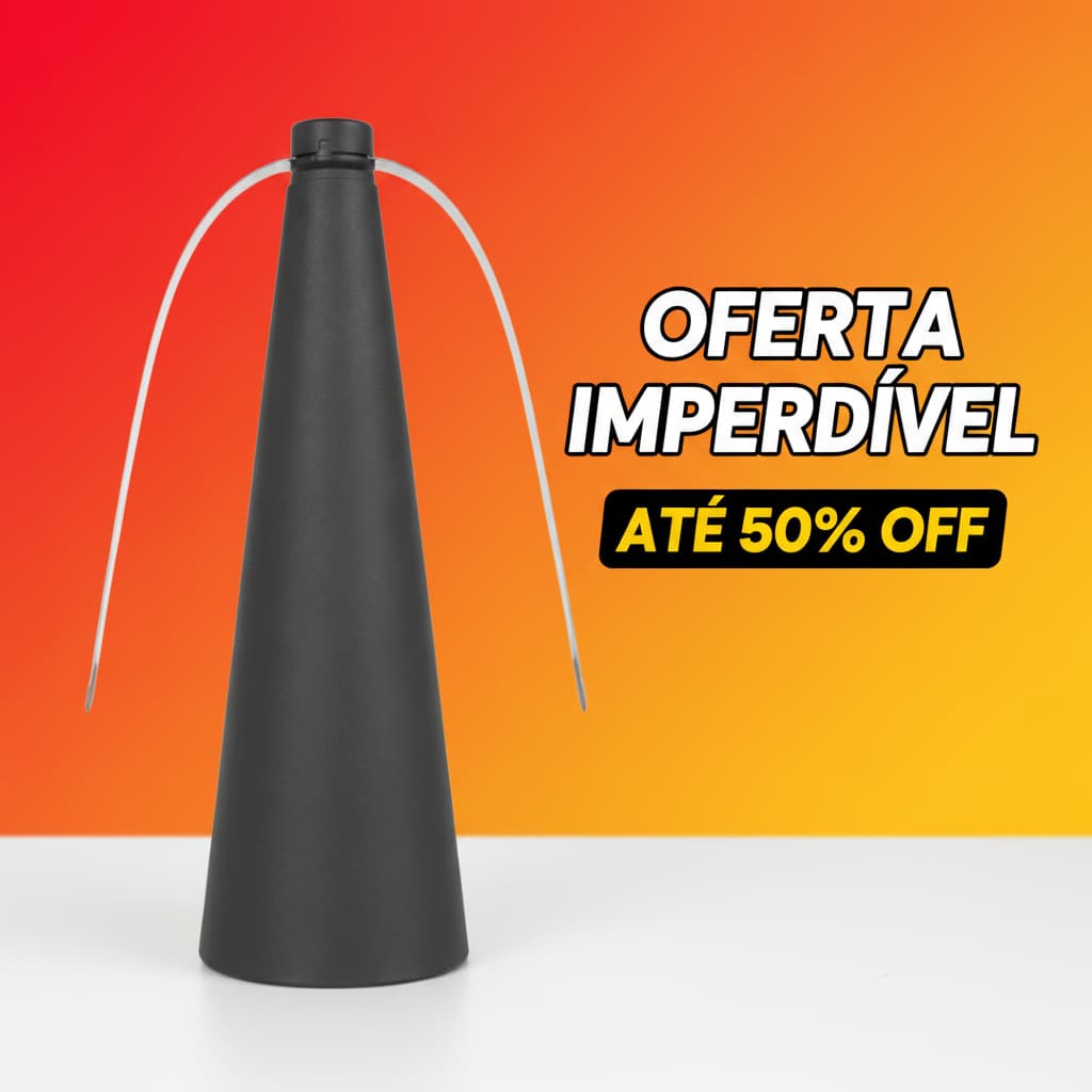 Ventilador Mesa Anti Mosquito Portátil Silencioso Repelente Recarregável 25cm Preto Resistente Durável Oferta Promoção