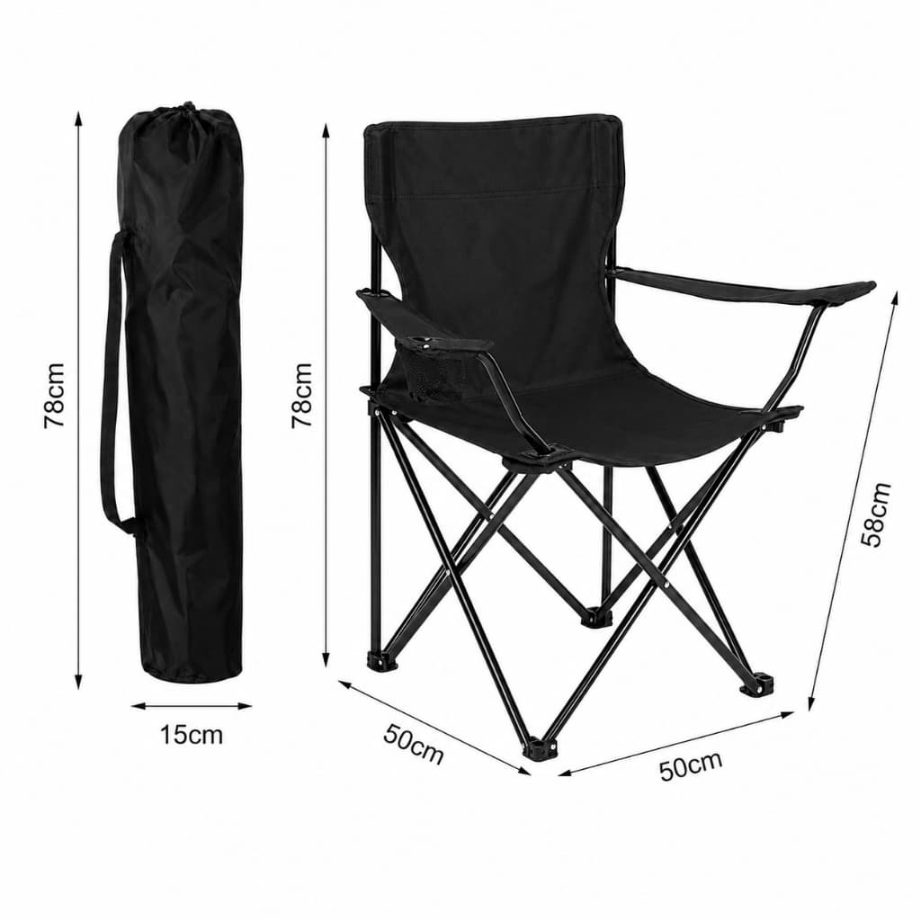 Cadeira Dobrável Com Porta Copos Estilo Cineasta Para Camping Praia Piscina + Bolsa