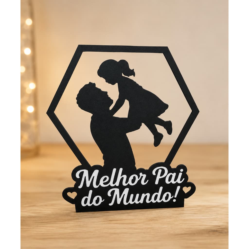 Presente Para Pai Placa Decorativa Melhor Pai Do Mundo