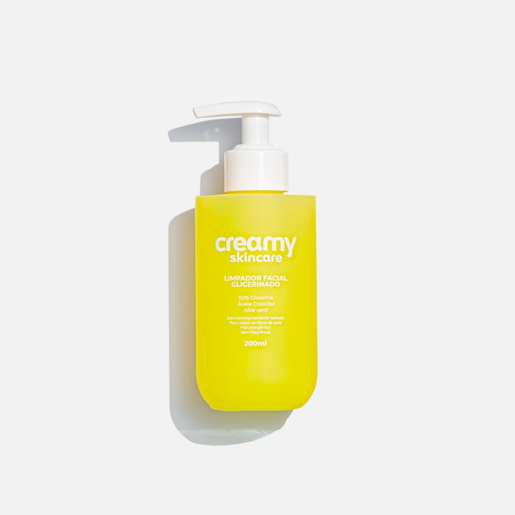 Limpador Facial Glicerinado Creamy Skincare 200ml – Limpeza Suave e Hidratação