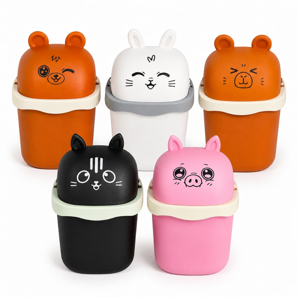 Lixeira Fofa - Decorativa 1,5 - Marca Keita - Capivara - Coelho - Ursinho - Gatinho e Porquinho