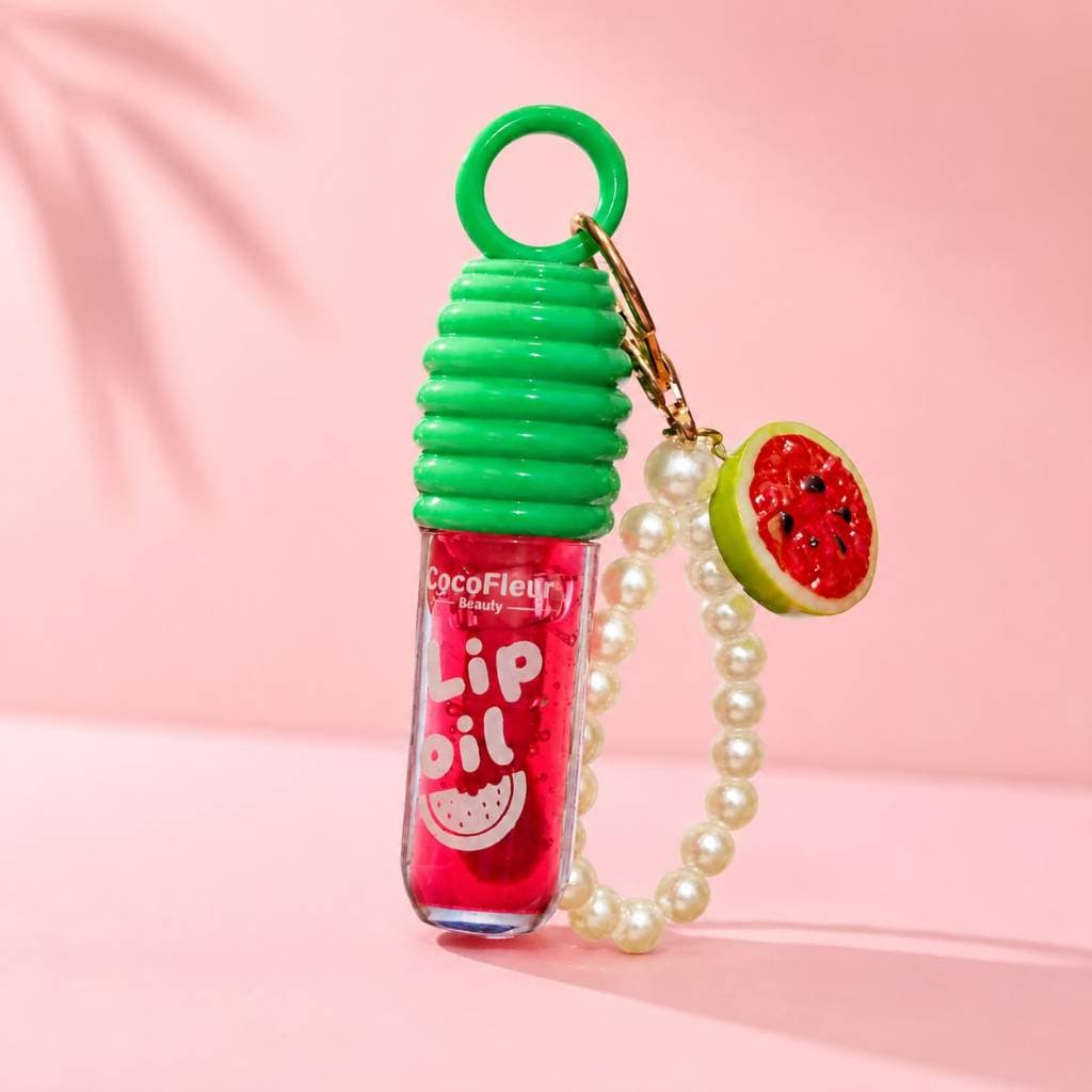 Lip Oil Chaveiro Melancia CocoFleur Beauty Hidratante Labial Gloss Brilho Hidratante