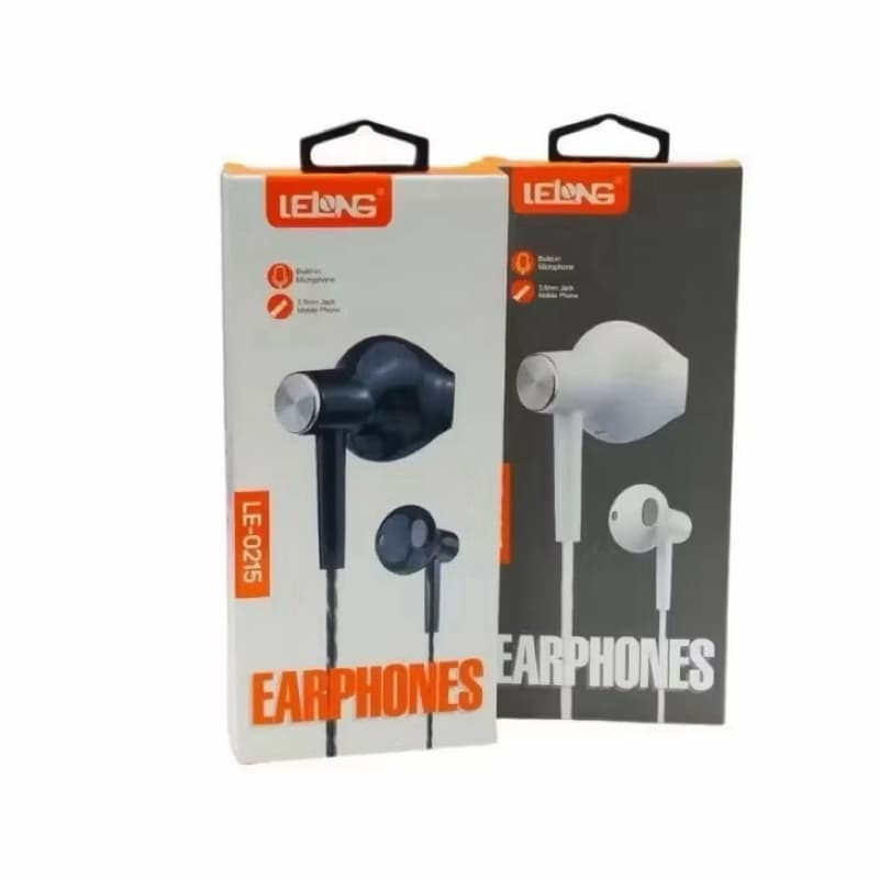 Fone de Ouvido LELONG LE-0215 Earphones P2 3,5mm com Microfone e Som Estéreo