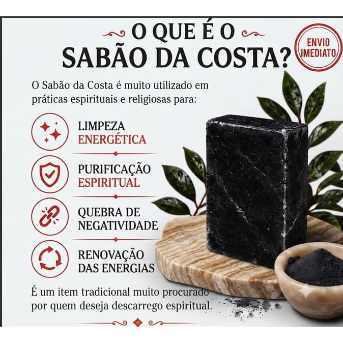 Sabão  Palmares Sabão Da Costa Africano Original Limpeza Energética Descarrego  Purificação Proteção