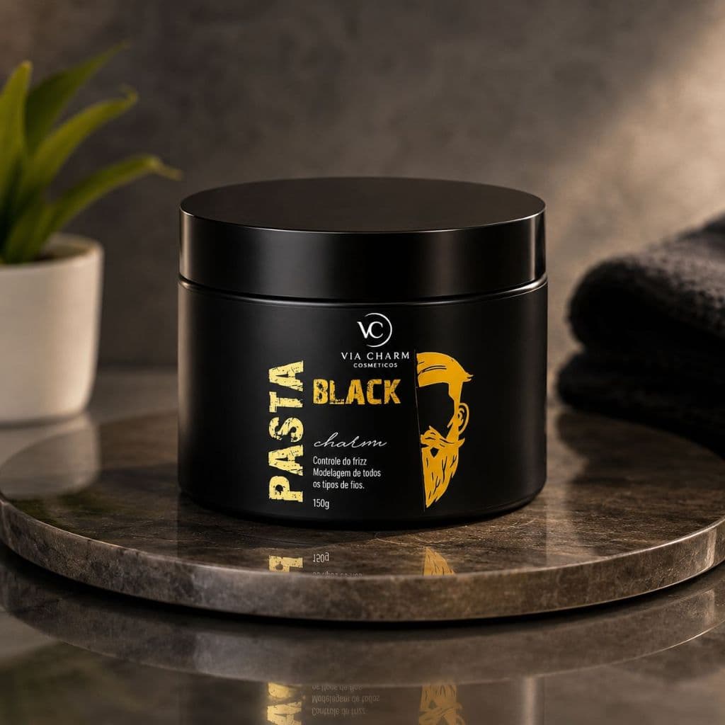 Pomada Black Efeito Natural Modeladora Via Men 150g