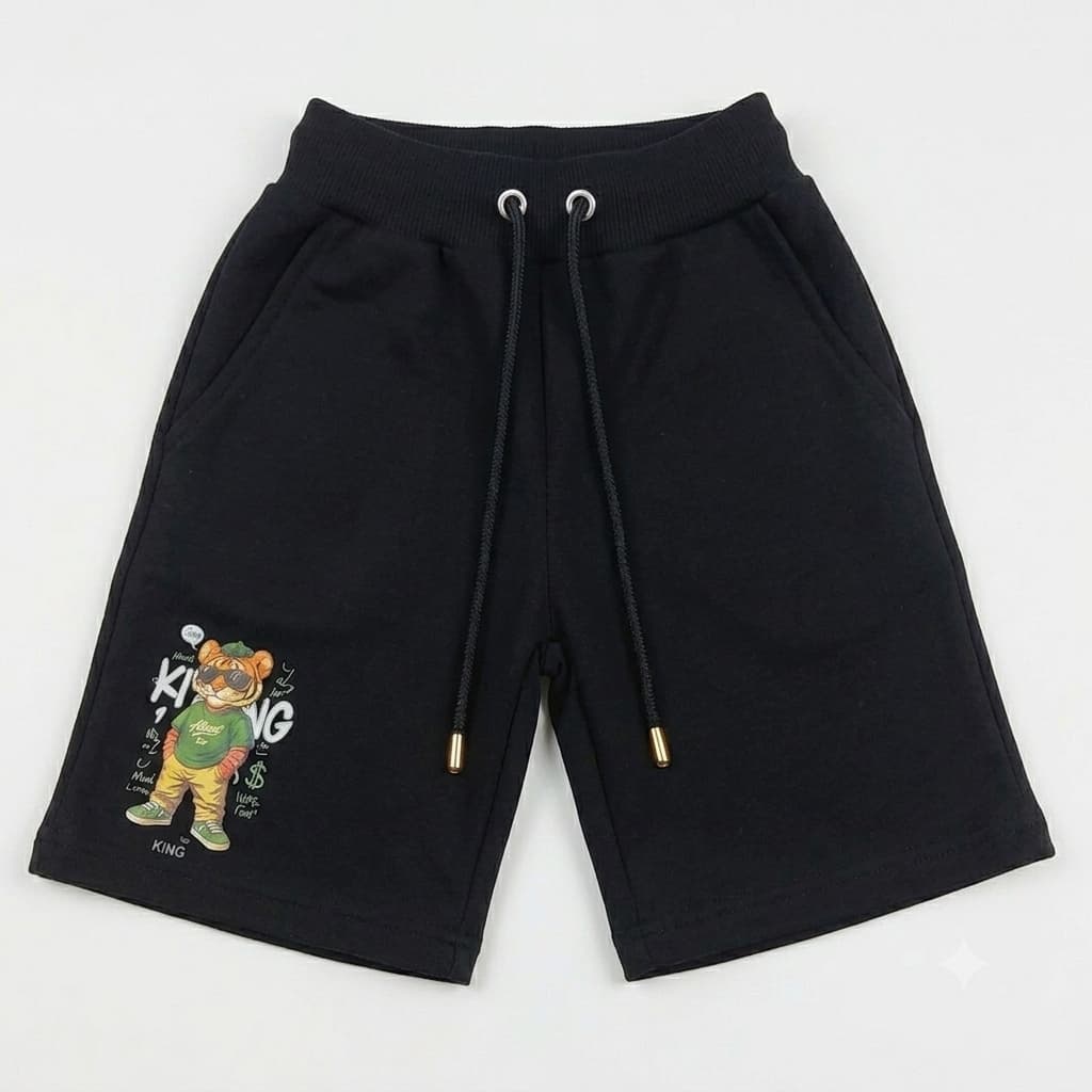 Shorts Bermuda Infantil Menino Masculino Moletom Com Bolso Confortável 4 a 14