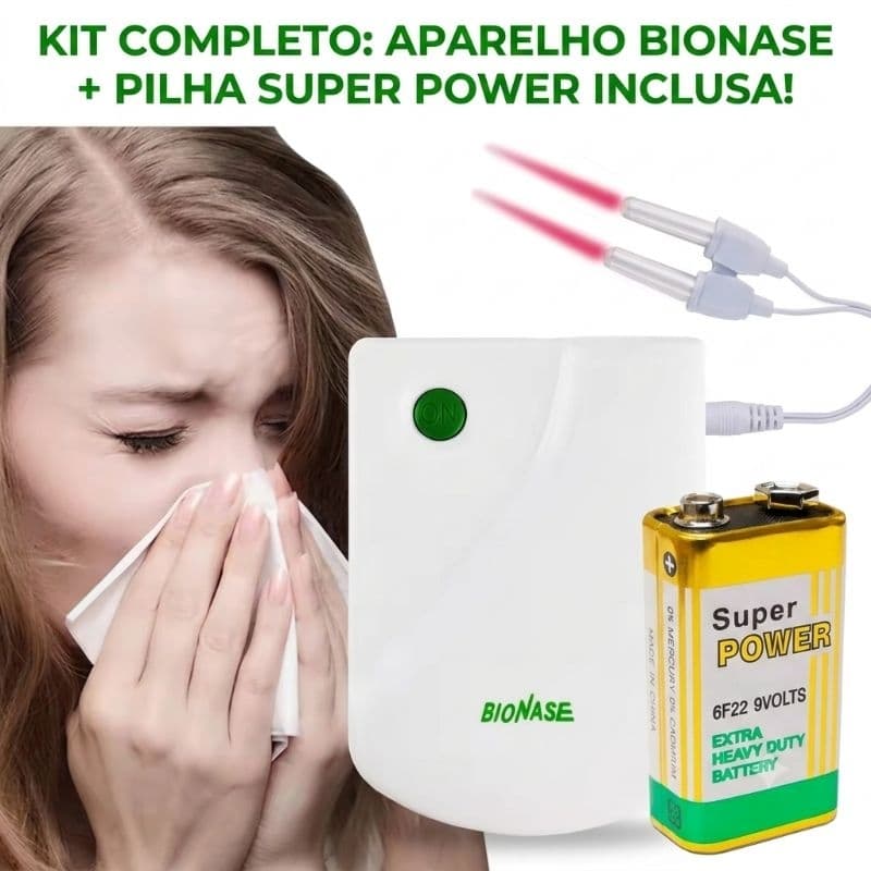 Aparelho BioNase Nariz Tratamento Rinite Sinusite Terapia Cura Tratamento Máquina laser